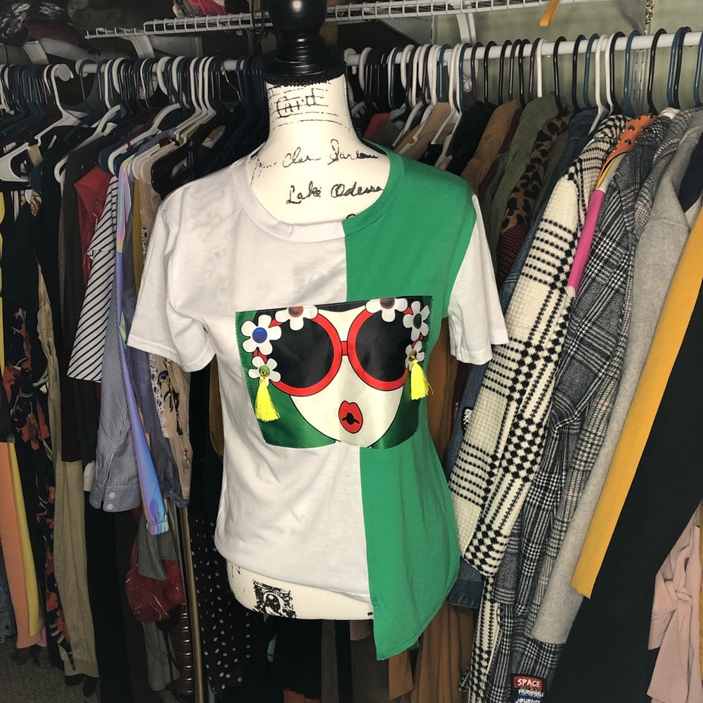 Colorblock Step-Hem Tee